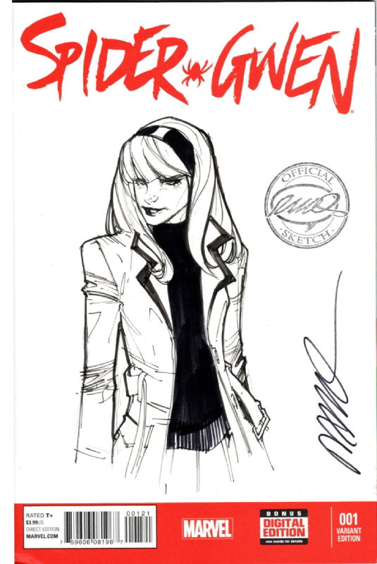 Gwen stacy, in Fernando Luján's Mexican gallery Comic Art Gallery Room