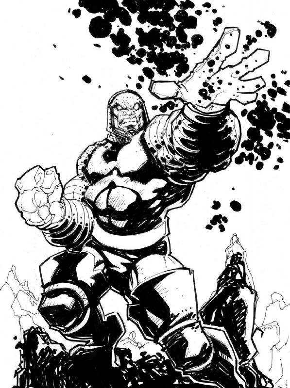 Darkseid, in Karl Altstaetter's Warm Ups Comic Art Gallery Room