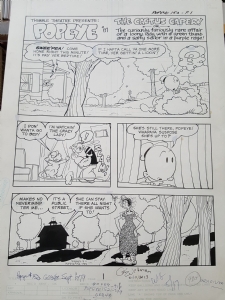 George Wildman- Popeye #152 p. 1 Comic Art