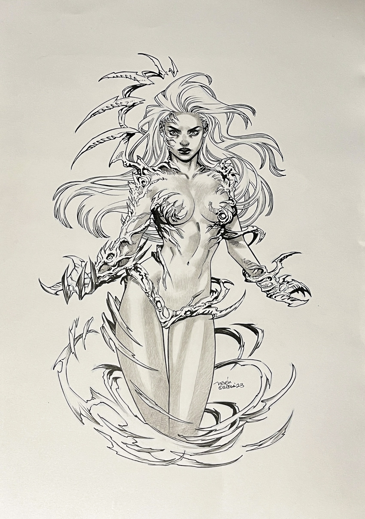 Witchblade halfbody commission by Belen Ortega Comic Art