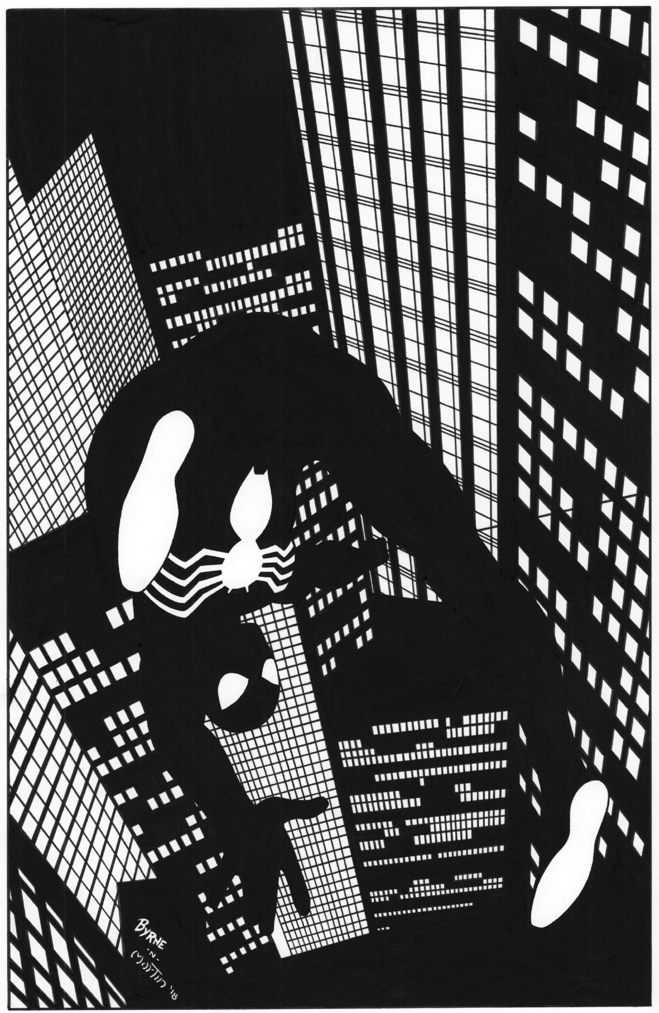 Recreation of John Byrnes Spectacular Spider-Man 101 Cover, in Robert 