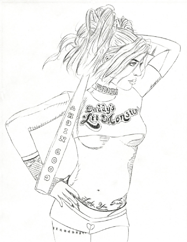 Poison Ivy Harley Quinn Art Batman Drawing - Drawing Anime Harley Quinn, HD  Png Download , Transparent Png Image - PNGitem