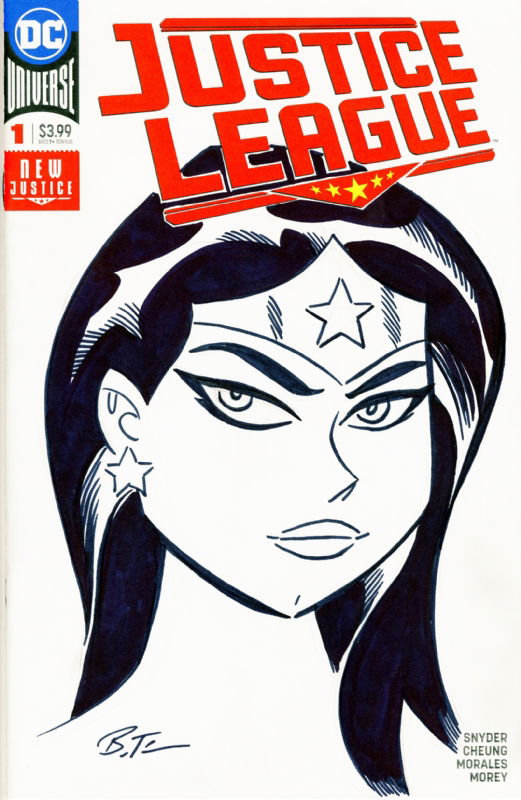 Wonder Woman Sketch Cover By Bruce Timm In Ron Chmiel S Ron S Sketch Covers Comic Art Gallery Room