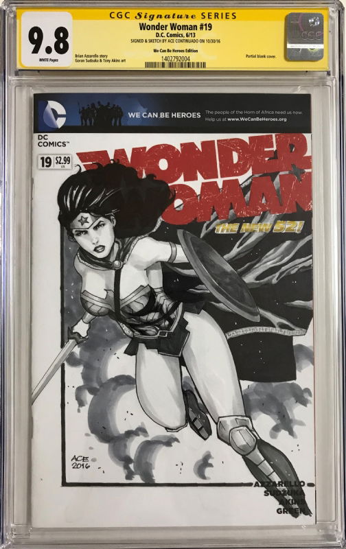 Wonder Woman Sketch Cover By Ace Continuado In Ron Chmiel S Ron S Sketch Covers Comic Art