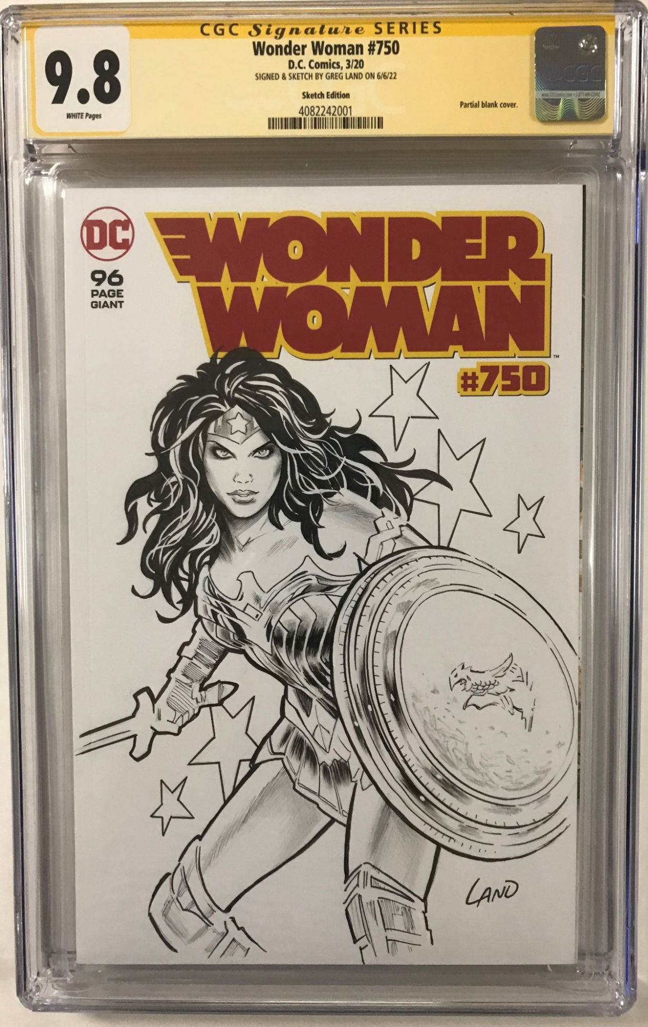 Wonder Woman Sketch Cover By Greg Land In Ron Chmiel S Ron S Sketch Covers Comic Art Gallery Room