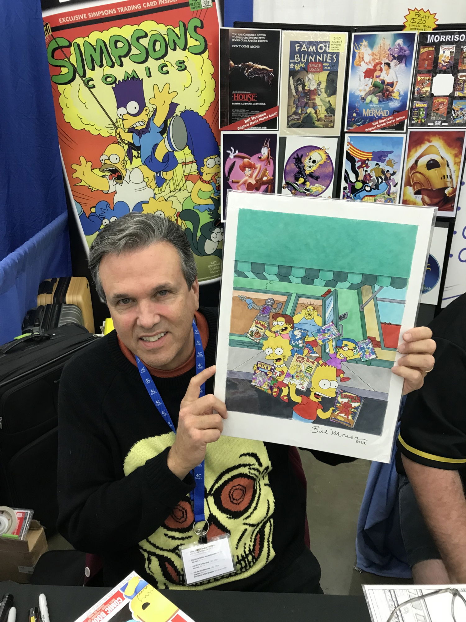 Simpsons Commission By Bill Morrison In Ron Chmiel S Ron S Original Art Comic Art Gallery Room