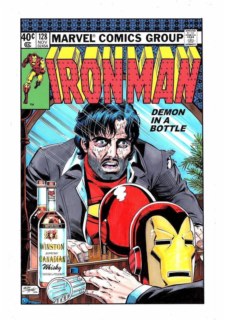Iron Man #128 Cover Recreation by Bob Layton, in Ron Chmiel's Ron's ...