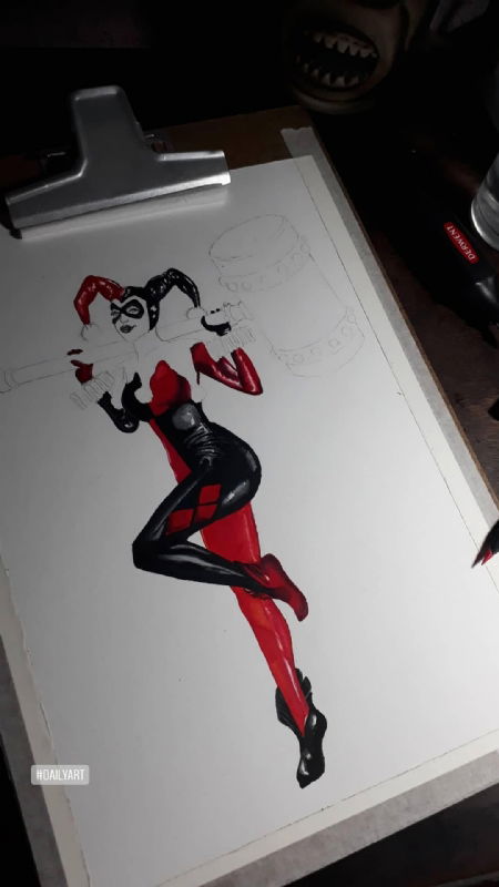 Harley Quinn In Bruna Celeghims Brunas Original Art Harley Quinn Collection Nfs Comic Art 