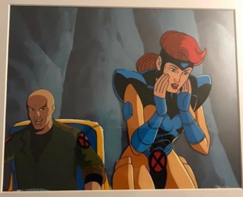 X-men The Animated Series Cel - Jean Grey and Professor X, in Alfredo  Frangella's Animation Art Comic Art Gallery Room