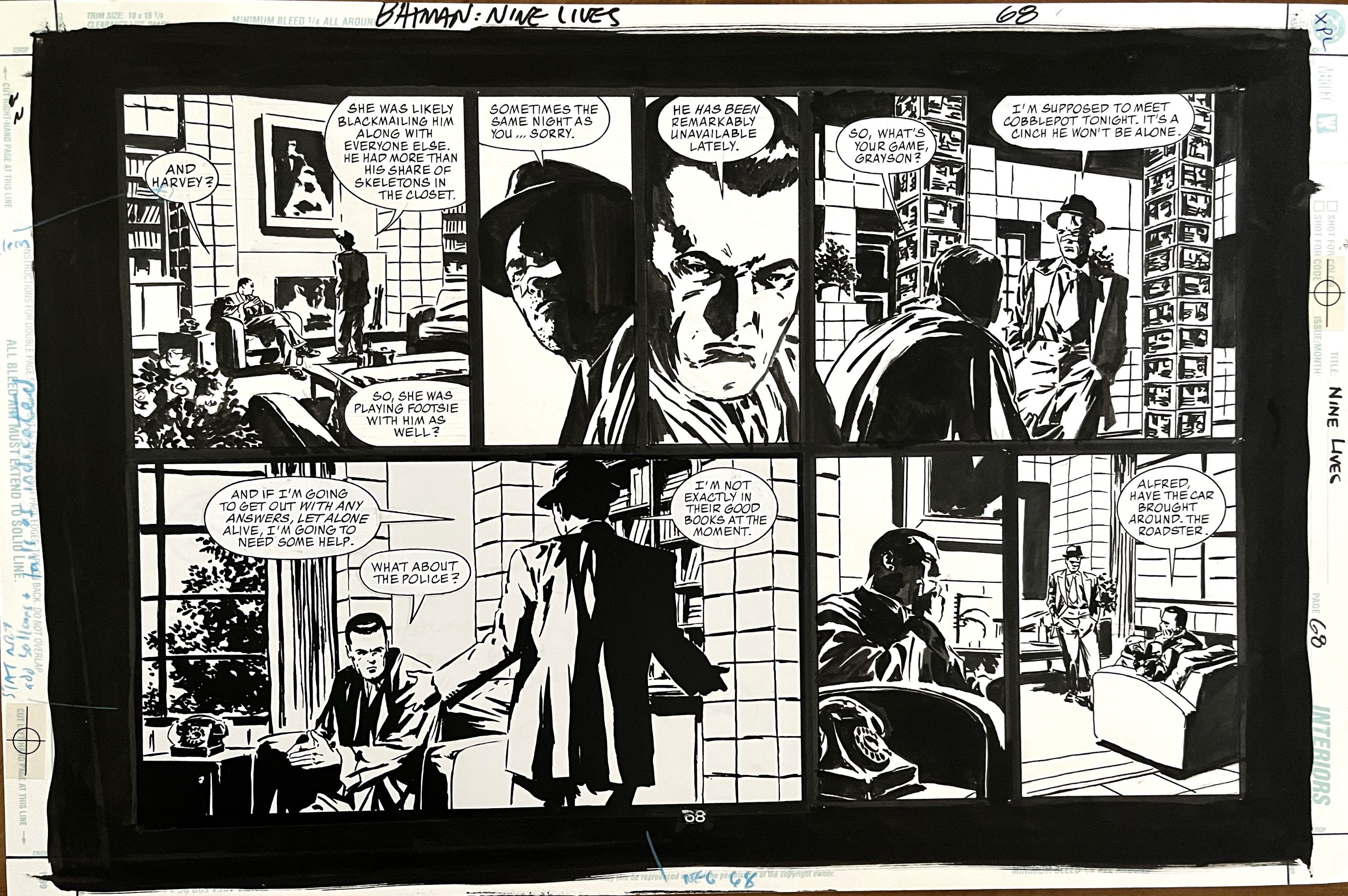 Batman Nine Lives Page #68, in Jim Martin's Interior Pages Comic Art  Gallery Room