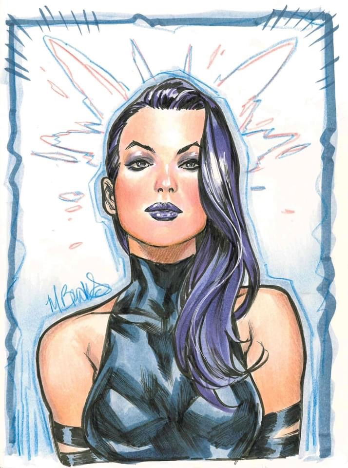 X-men: Psylocke, in T Tad's Sketch Book 01: Pro Head Sketchs Comic Art ...