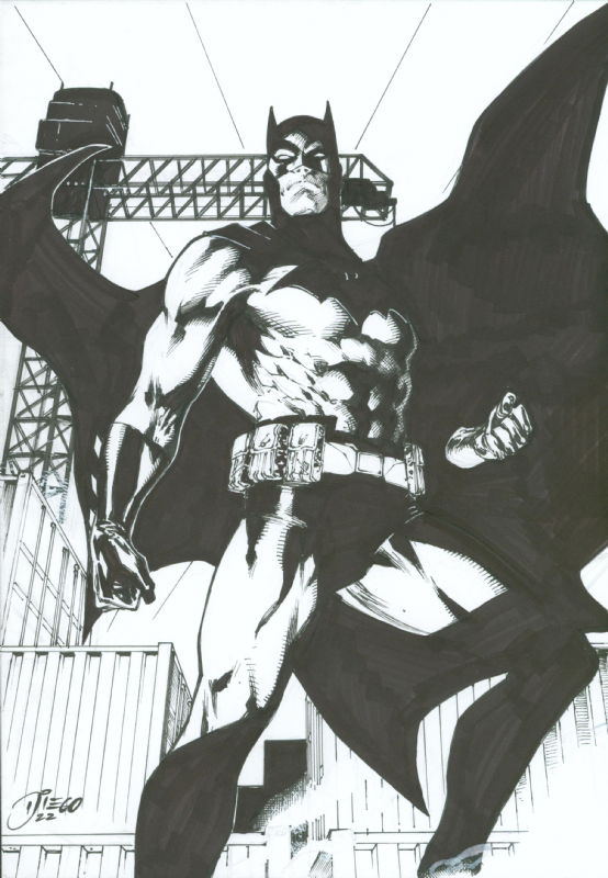 Diego Bernard Batman, in Jim Brown's Yank's Comic Con Sketches Comic ...