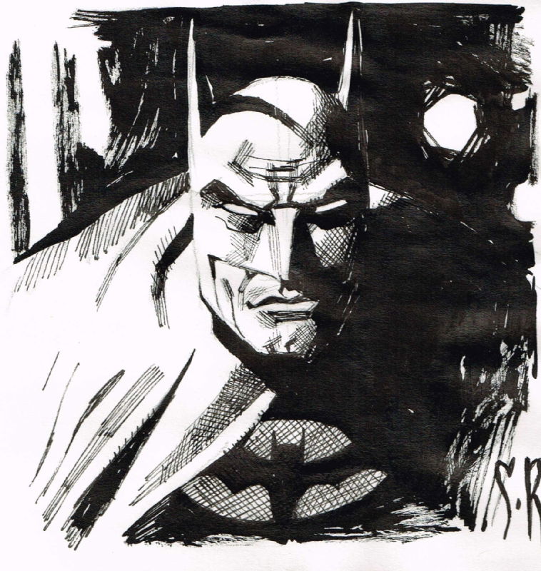 Stephane Roux Batman, in Jim Brown's Yank's Comic Con Sketches Comic ...