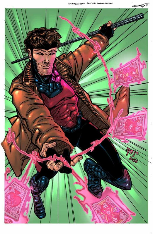 Gambit S Style Color By Joshua H Stulman In Brooklyn Comic Shop S Original Comic Art For