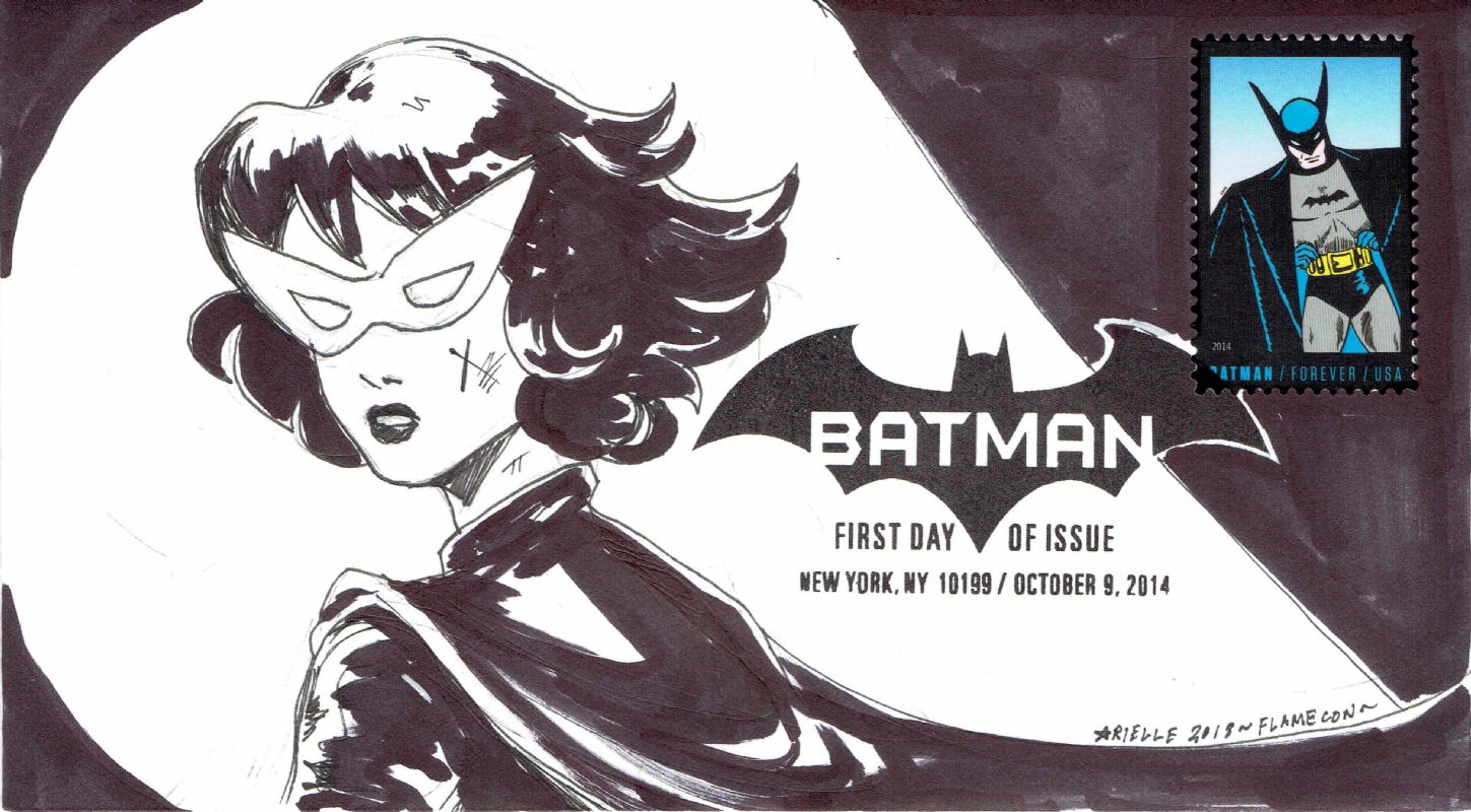 Batman Black Batcassandra Cain In Boyd Maddens Envelopes Comic Art Gallery Room 9706