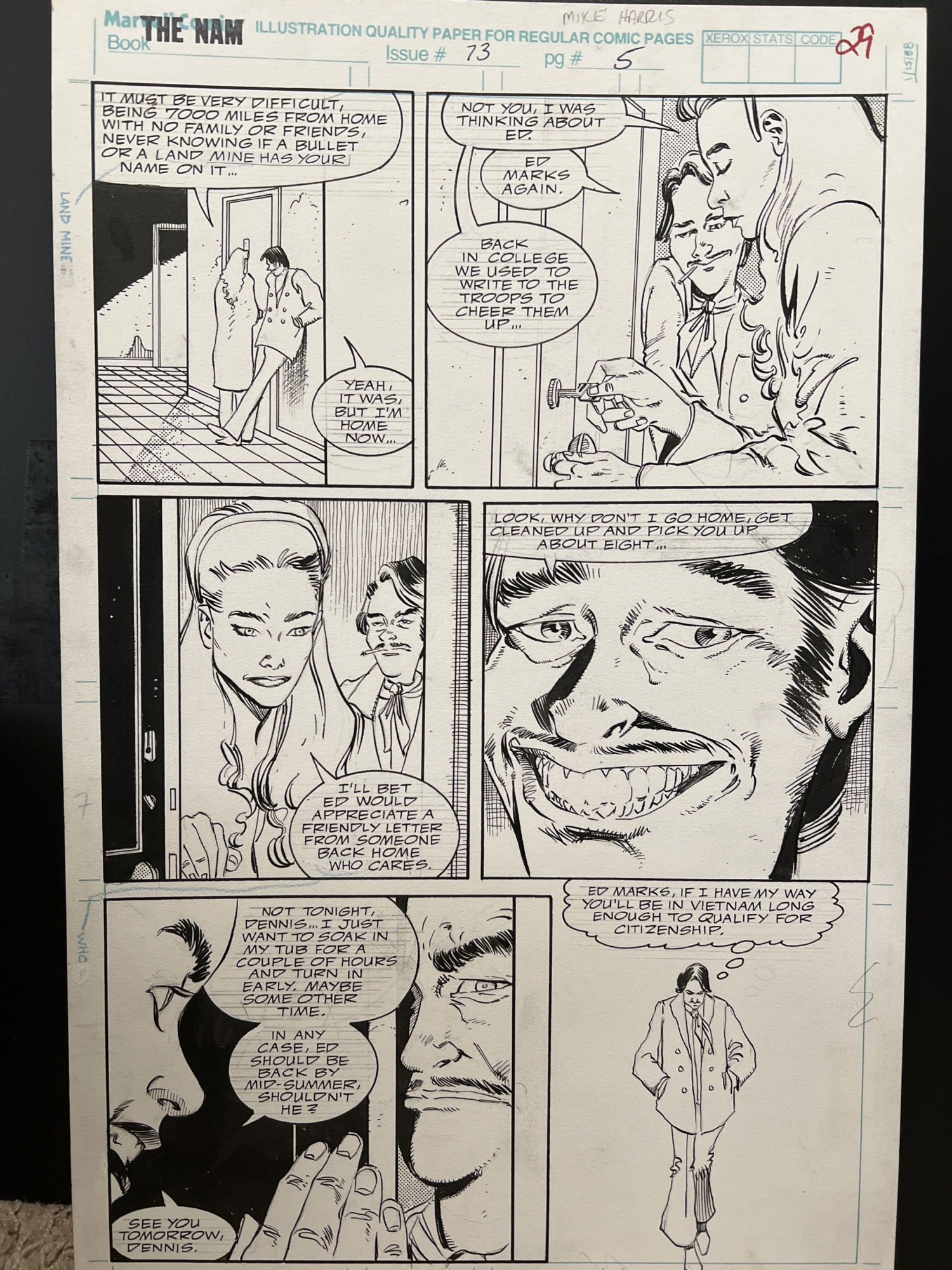 The Nam #73 Page 5 Mike Harris Jimmy Palmiotti, in Patrick Wedge's ...