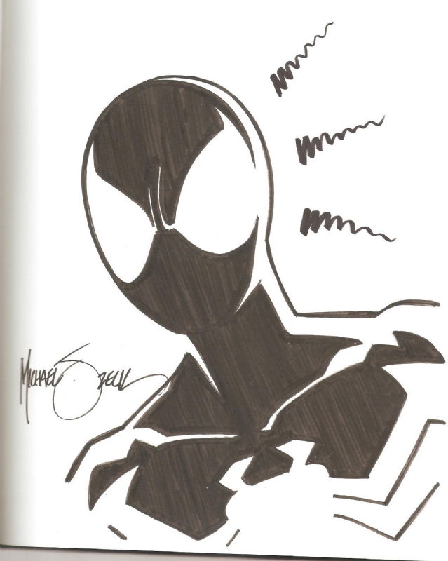 Spider-Man (Black Costume) - Mike Zeck, in Gabriel Salcedo's Sketchbook  Comic Art Gallery Room