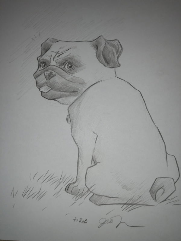 Pugsly, In Robert Lee's Commissions Comic Art Gallery Room