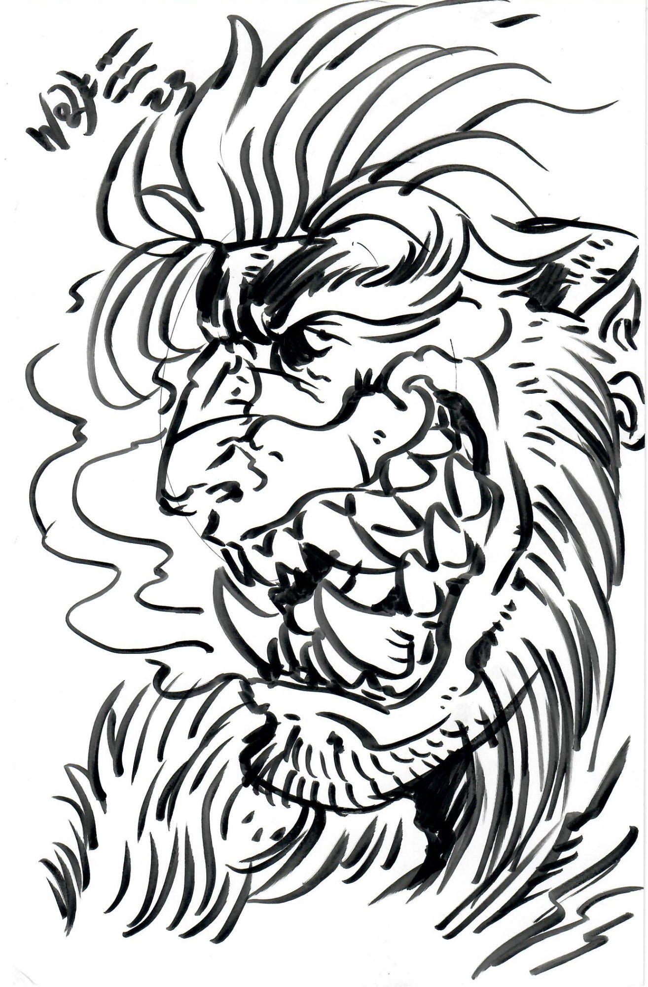 Sabretooth by Maria Wolf, in Grant Riddle's Riddle Comic Art Gallery Room