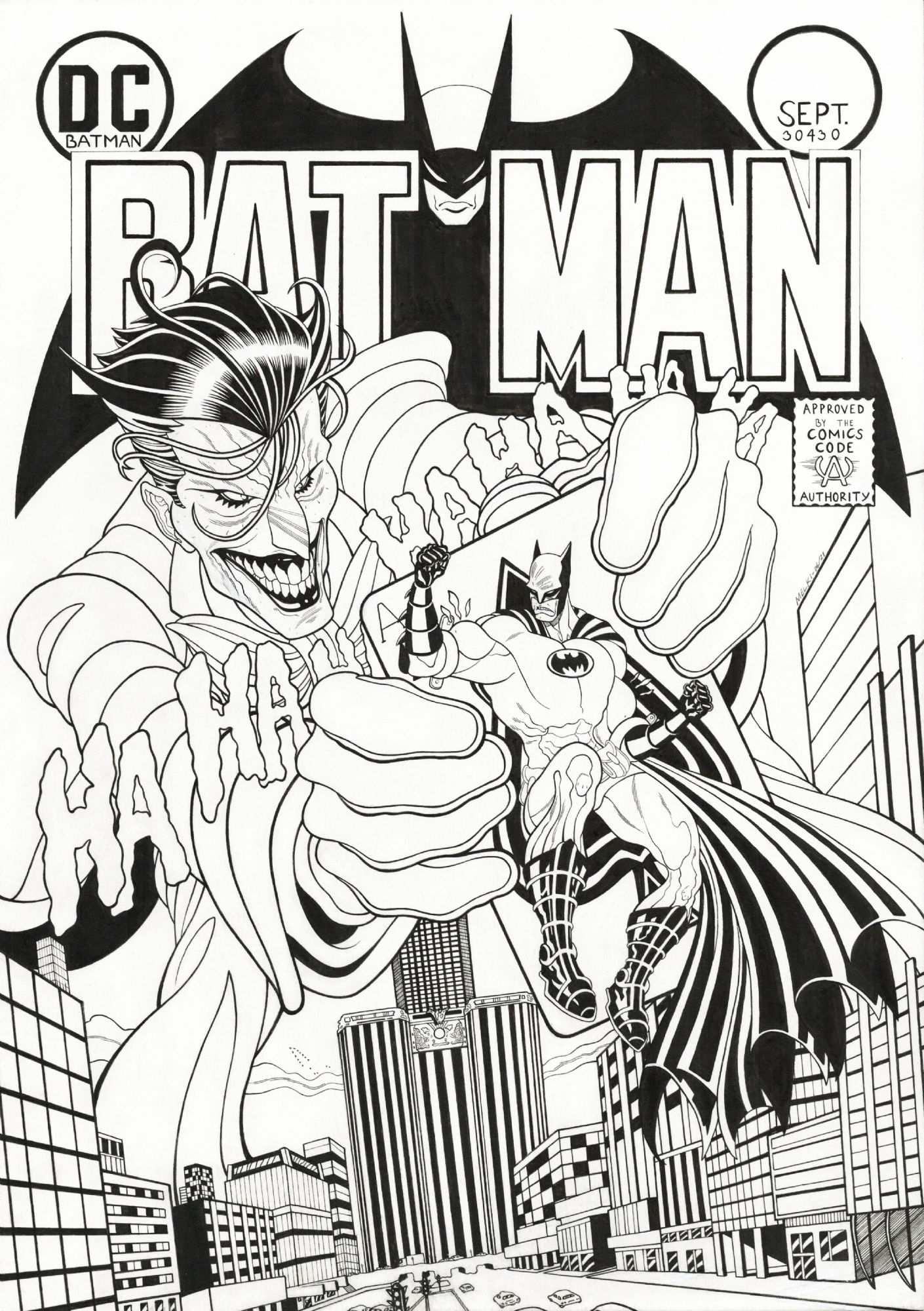 Batman #251 Cover Redraw by Michel Melki after Neal Adams, in Carl Choi's  Misc. DC Comic Art Gallery Room