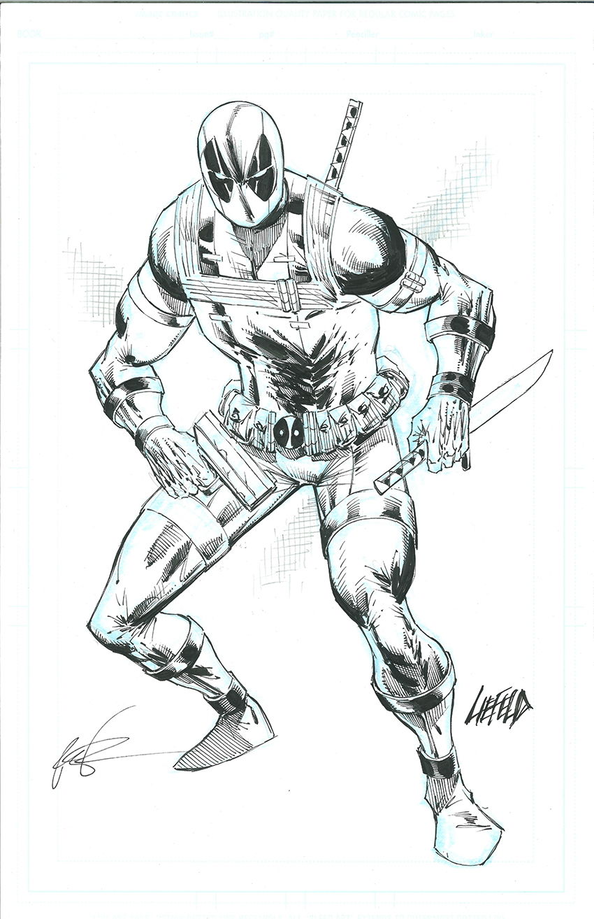 Deadpool , in Legends Moreno's Rob Liefeld Comic Art Gallery Room