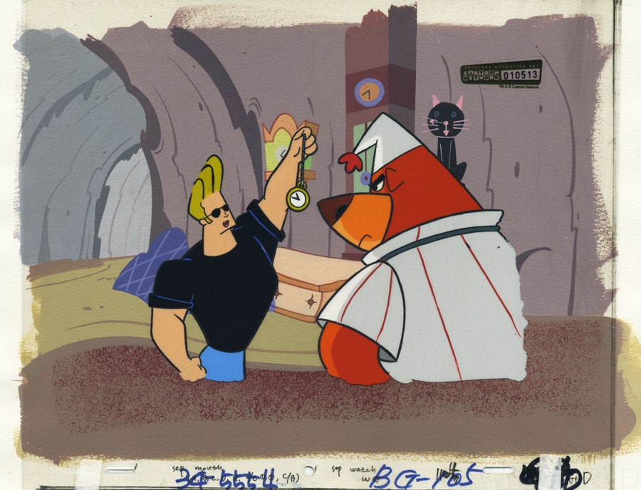 Johnny Bravo animation cel setup, in Trent C.'s Animation Cels : Television  Cartoons : 1995-1997 Comic Art Gallery Room