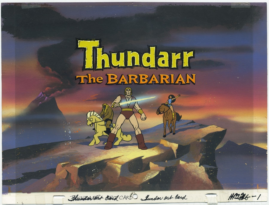 Thundarr the Barbarian animation cel setup, in Trent C.'s Animation Cels :  Television Cartoons : 1980-1983 Comic Art Gallery Room