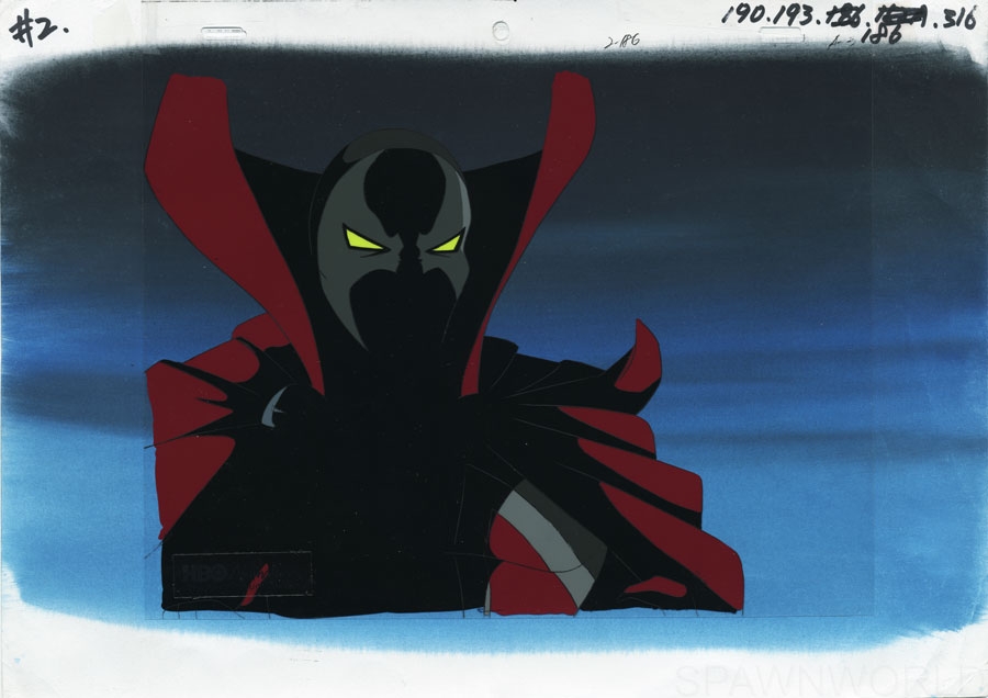Todd McFarlane's Spawn animation cel, in Trent C.'s Animation Cels :  Television Cartoons : 1998-1999 Comic Art Gallery Room