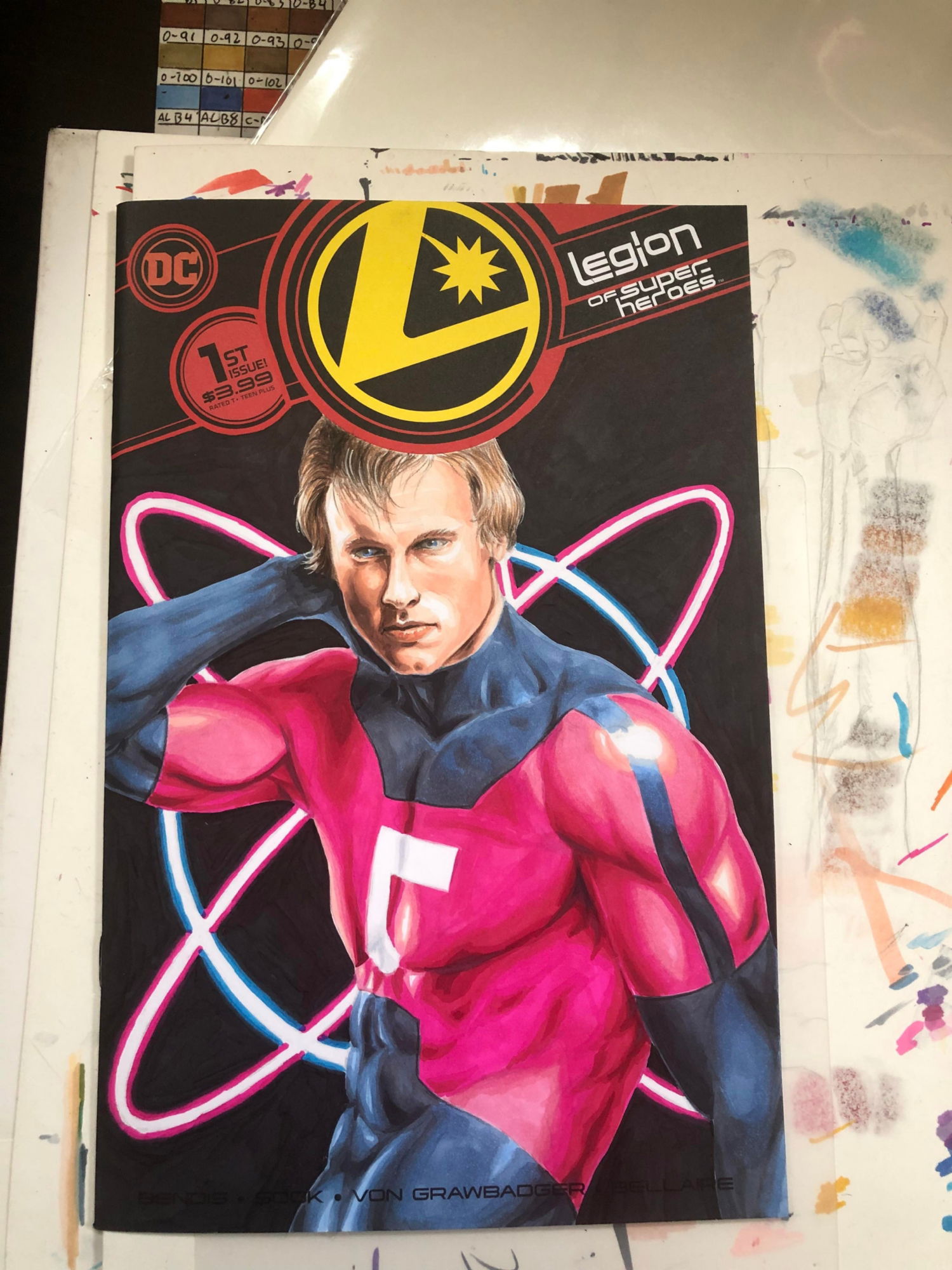 Element Lad Jan Arrah Of Trom From The Legion Of Super Heroes Sketch Cover By David Jacob Duke 5756