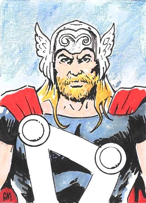 Thor (Avengers) sketch card by Greg Moutafis (ALL), in James Posey's ...