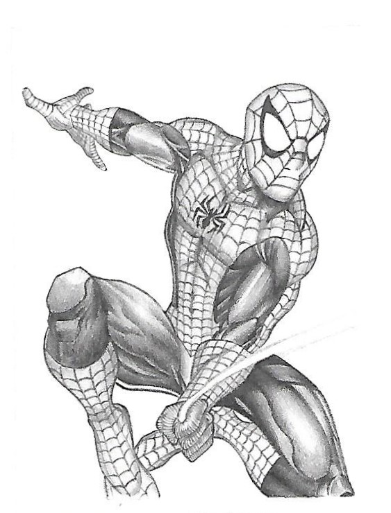 Spider-man sketching 