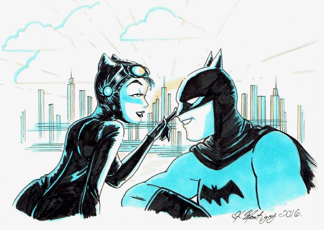 Batman and catwoman drawings