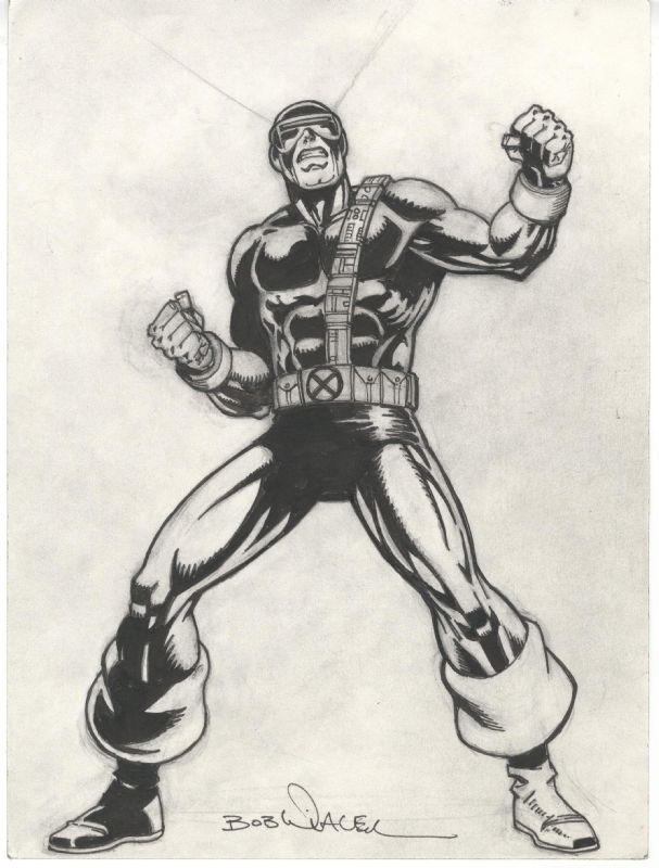 Cyclops, in gene o's Mighty Marvel Classics Comic Art Gallery Room