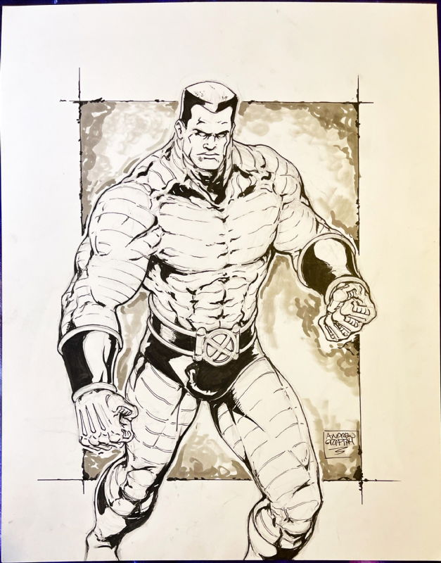 Colossus, in Anthony Rivera's Andrew Griffith Comic Art Gallery Room