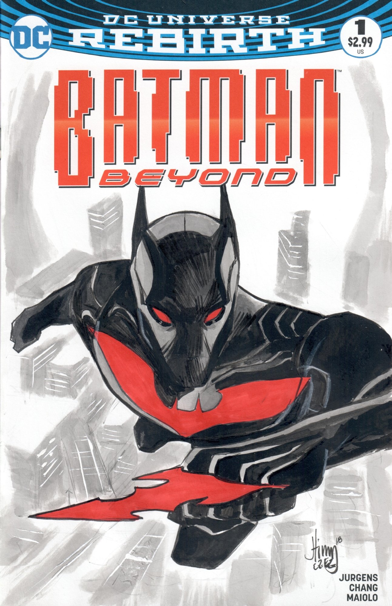 Batman Beyond by John Timms, in Phillip Quattrone's 00-For Sale Comic Art  Gallery Room