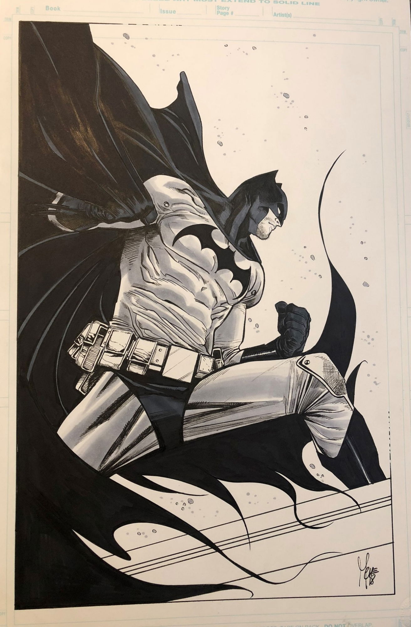 Batman, in Ryan Starr's Marco Checchetto Comic Art Gallery Room