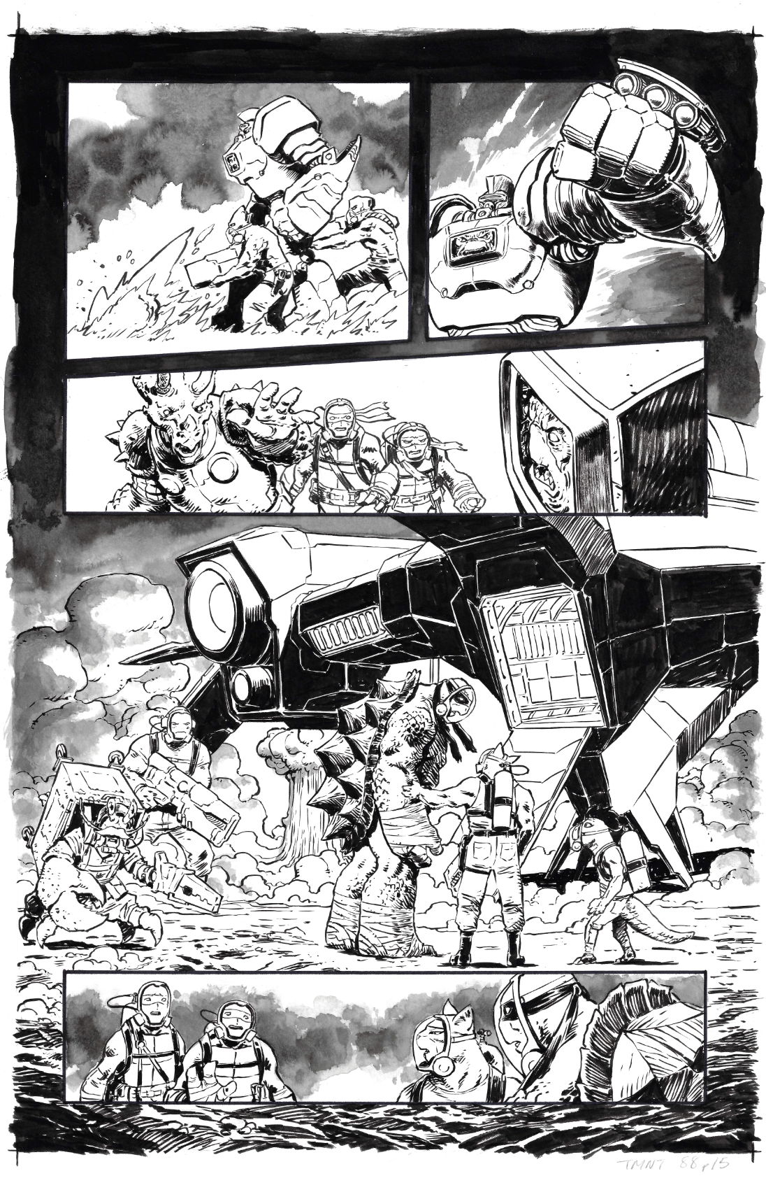 Dave Wachter Tmnt Page In Joshua Even S Tmnt And Other Strangeness Comic Art Gallery Room