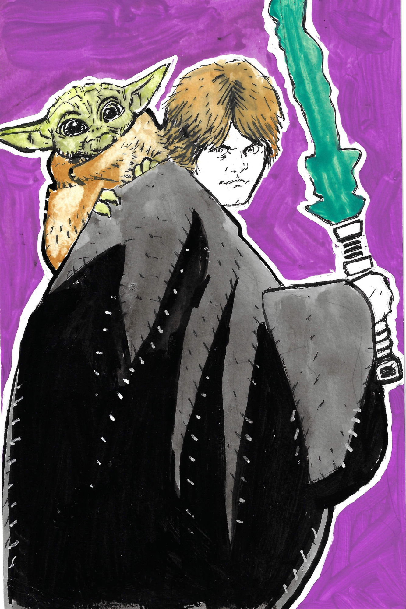 James Edward Clark- Luke & Grogu, in Joshua Even's Super Hero and other