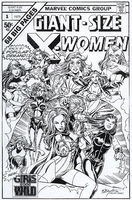 Bob Layton Giant Sized X Women 1 Cover Tribute To Gil Kane And Dave Cockrum Giant Sized X Men 1 In Aka Rick S Jean Grey X Men Marvel Girl Comic Art Gallery Room