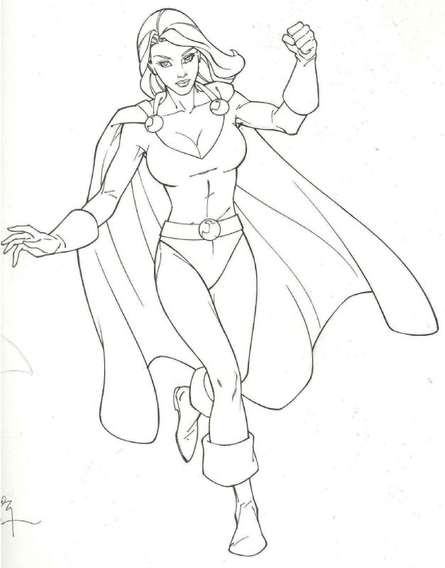 POWER GIRL Kara Zor-L front by Randy Green, in AKA Rick's Girls of the ...