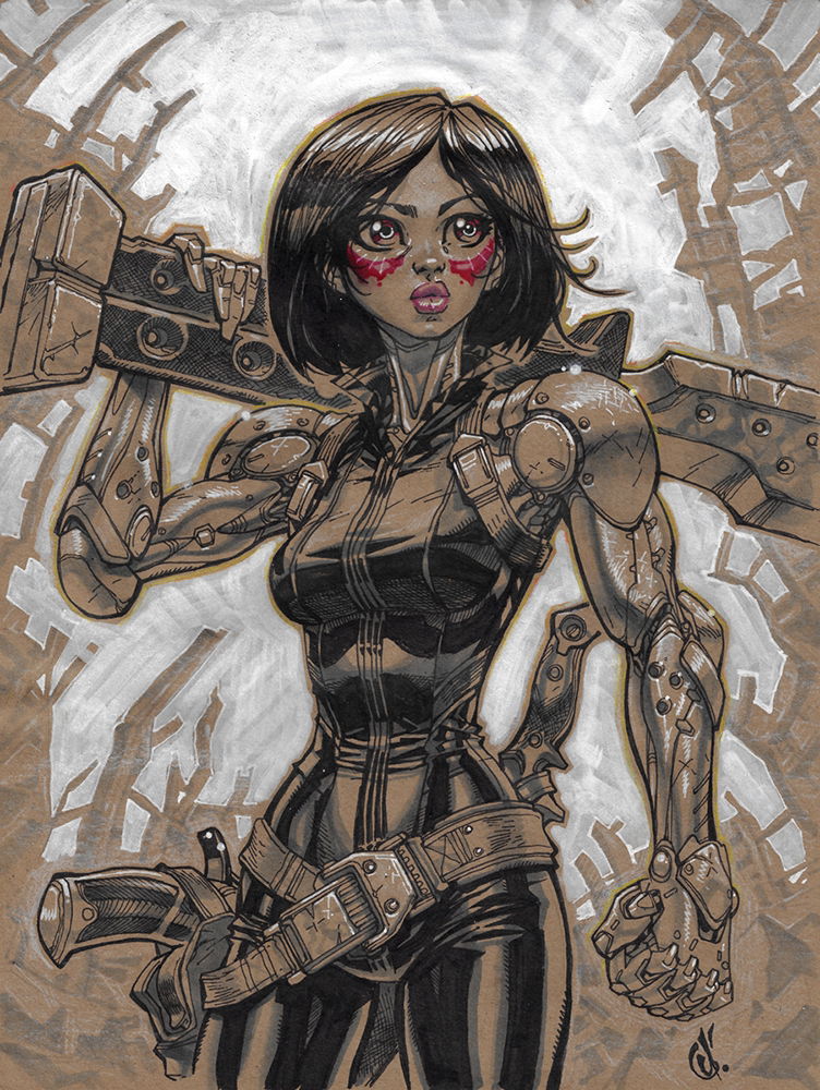 Battle Angel Alita By Carlos D'anda, In Pixel Pusher's Manga Anime Art 