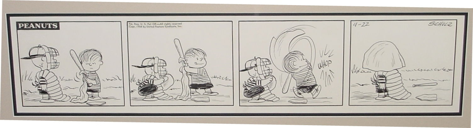 Peanuts 4/22/58, In Steve B's Comic Strips Comic Art Gallery Room