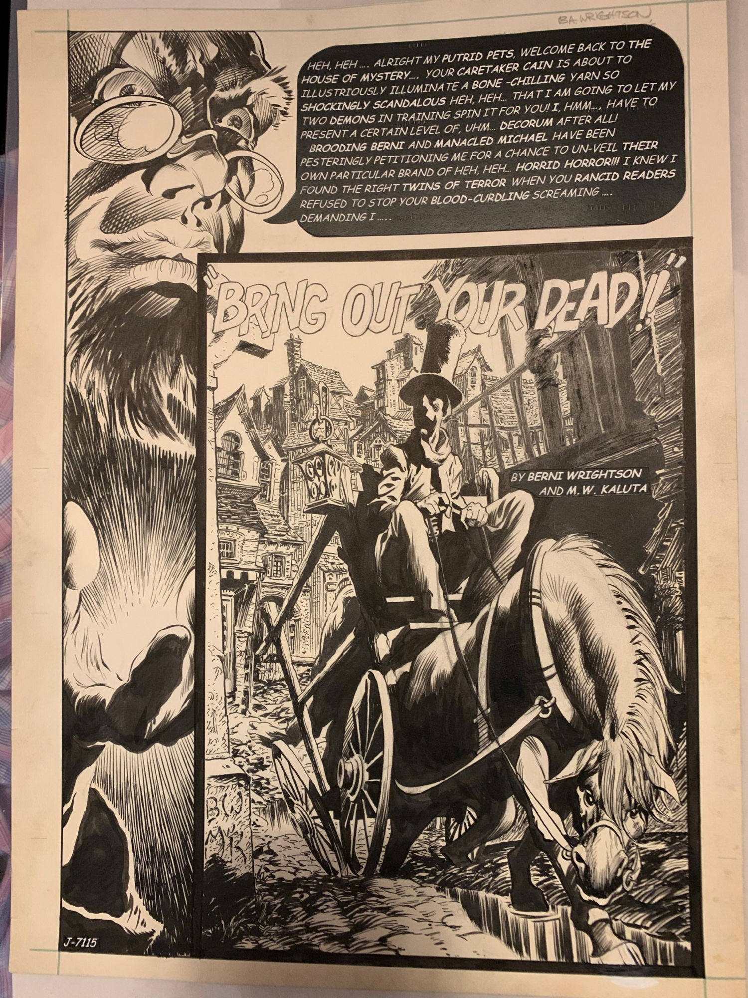 Bernie Wrightson Mike Kaluta House of Mystery Splash, in Keith Becker's ...