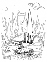 Explorers (Inked) Comic Art