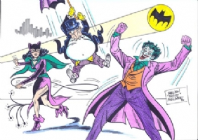 Batman's Bad Guys (and gal) Comic Art