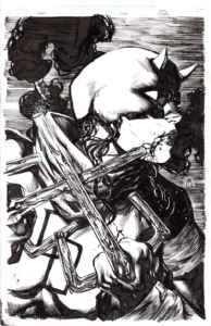 Daredevil #26 Cover (Elektra), Comic Art