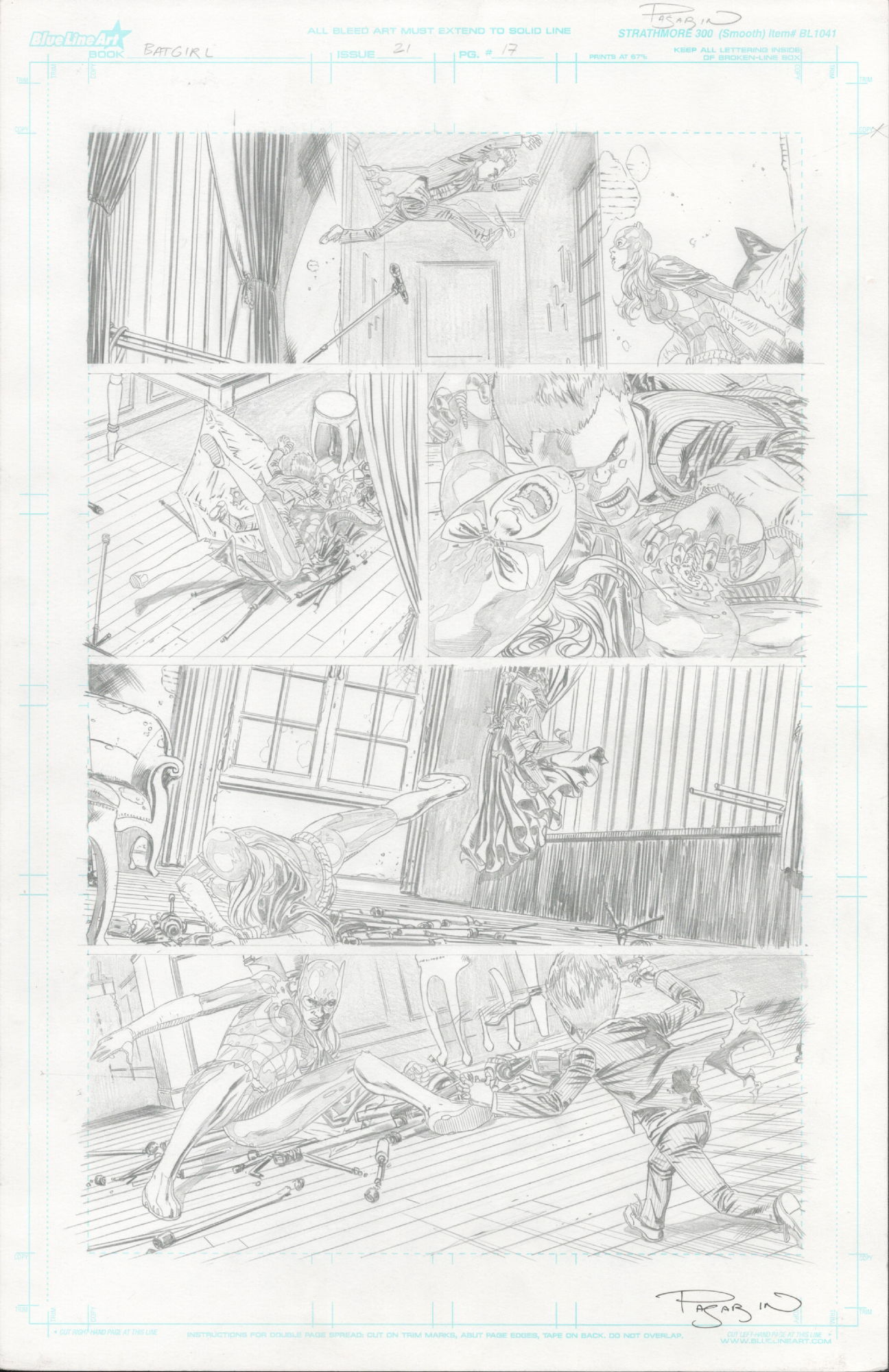 OA deals published page Batgirl 28 page 7 original pencils!!