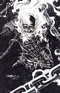 Jimbo Salgado Ghost Rider Comic Art