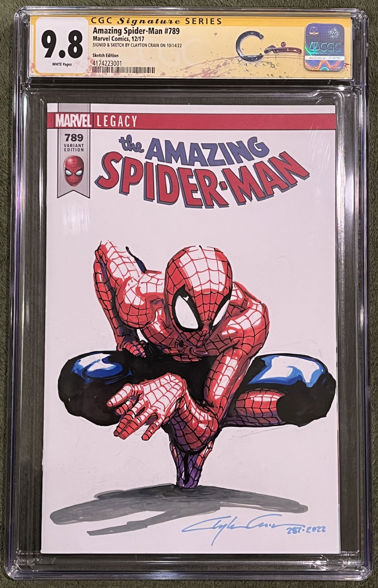 Clayton Crain Spider-Man sketch cover, in JP Crusher's Spider-Man Comic Art  Gallery Room