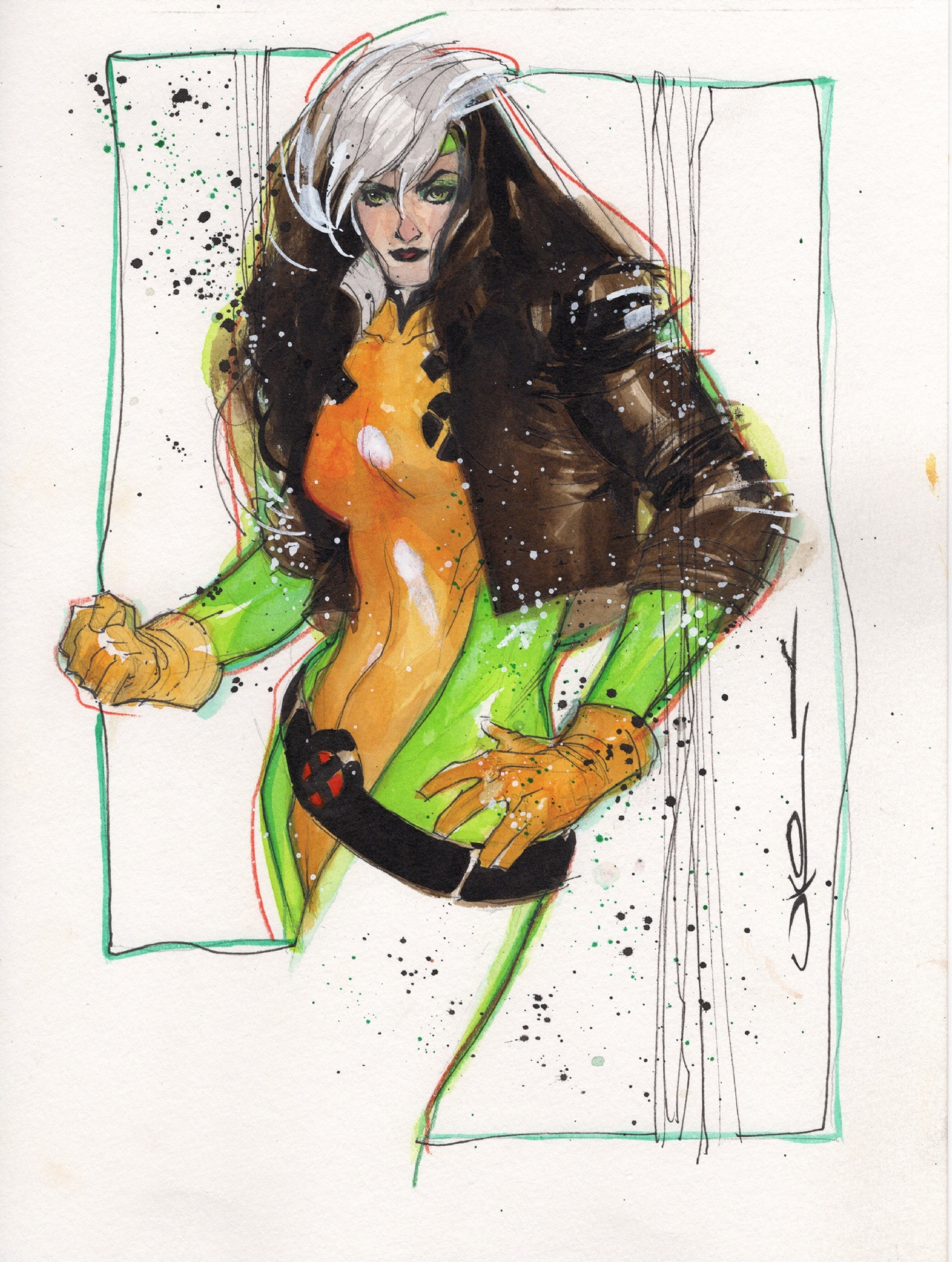 90's Rogue by Uko Smith, in Jason D'Ambrosio's X-men Commission Comic Art  Gallery Room